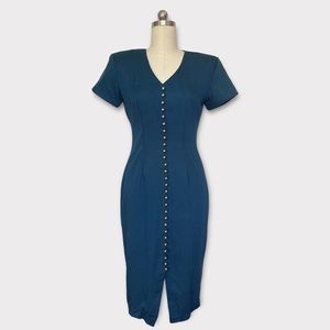 Vintage 80s/90s JDB California Mid Length Button Dress